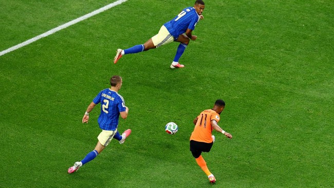 Soccer Football - FIFA World Cup 2026 - Group F - Netherlands v Sweden - Houston Stadium, Houston, Texas, U.S. - June 20, 2026 Netherlands' Cody Gakpo scores their fourth goal REUTERS/Pedro Nunes