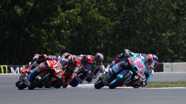 MotoGP - Czech Republic Grand Prix - Masaryk Circuit, Brno, Czech Republic - June 21, 2026 AEON Credit - MT Helmets - MSI's Hakim Danish celebrates winning Moto3 race REUTERS/David W Cerny