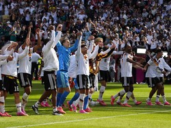 Soccer Football - FIFA World Cup 2026 - Group E - Germany v Ivory Coast - Toronto Stadium, Toronto, Canada - June 20, 2026 Germany players celebrate after the match IMAGN IMAGES via Reuters/Kevin Sousa