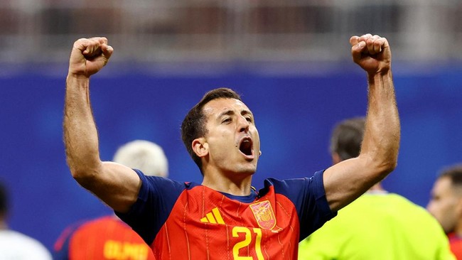 Soccer Football - FIFA World Cup 2026 - Group H - Spain v Saudi Arabia - Atlanta Stadium, Atlanta, Georgia, U.S. - June 21, 2026 Spain's Mikel Oyarzabal celebrates scoring their third goal REUTERS/Claudia Greco