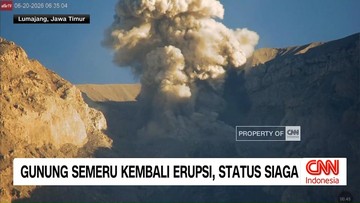 VIDEO: Gunung Semeru Kembali Erupsi, Status Siaga