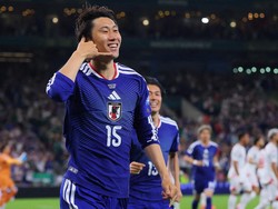 Soccer Football - FIFA World Cup 2026 - Group F - Tunisia v Japan - Estadio Monterrey, Monterrey, Mexico - June 20, 2026
Japan's Daichi Kamada celebrates scoring their first goal REUTERS/Eloisa Sanchez     TPX IMAGES OF THE DAY