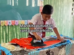 Viral Guru Latih Siswa Laki-Laki Menyetrika Pakaian, Putus Rantai Patriarki