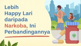 Infografis - Lebih Happy Lari daripada Narkoba, Ini Perbandingannya
