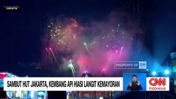 VIDEO: Sambut HUT Jakarta, Kembang Api Hiasi Langit Kemayoran