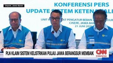 VIDEO: PLN Klaim Sistem Kelistrikan Jawa Berangsur Pulih