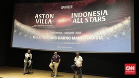 Aston Villa vs Indonesia All Star. CNNIndonesia/Askar