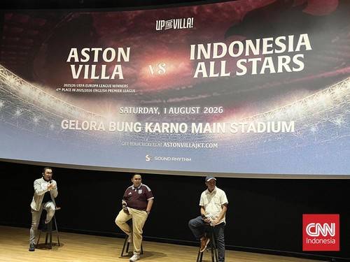 Aston Villa vs Indonesia All Star. CNNIndonesia/Askar