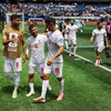 Soccer Football - FIFA World Cup 2026 - Group G - Belgium v Iran - Los Angeles Stadium, Inglewood, California, U.S. - June 21, 2026 Iran's Mohammad Mohebbi, Mehdi Ghayedi and Ali Nemati walk off the pitch after the match REUTERS/Daniel Cole