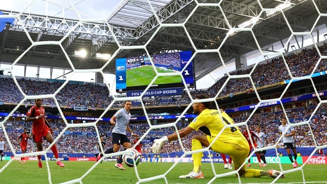 Soccer Football - FIFA World Cup 2026 - Group H -  Uruguay v Cape Verde - Miami Stadium, Miami Gardens, Florida, U.S. - June 21, 2026 Uruguay's Agustin Canobbio scores their second goal REUTERS/Marco Bello     TPX IMAGES OF THE DAY