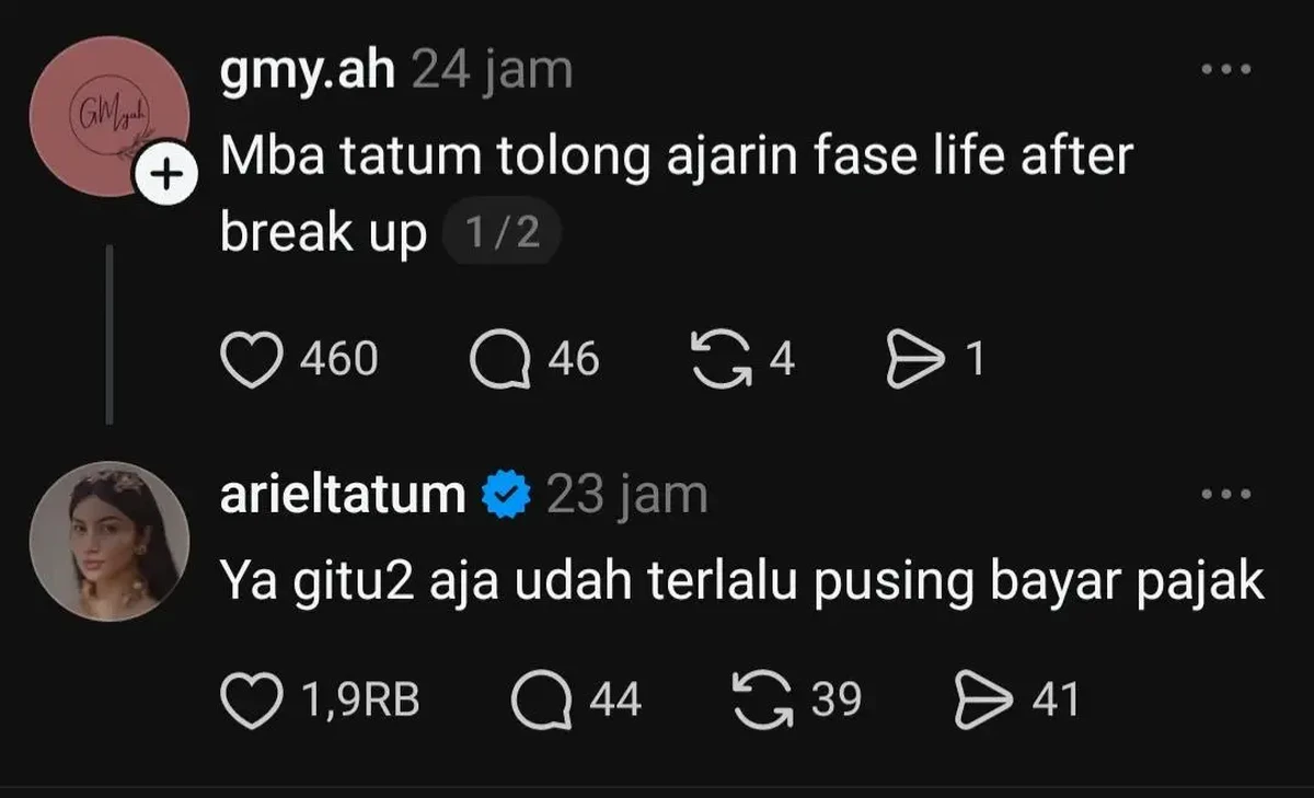 Unggahan asbun Ariel Tatum