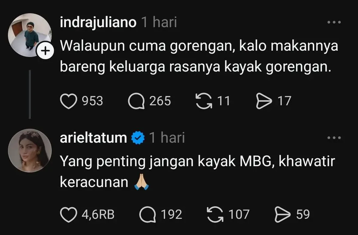 Unggahan asbun Ariel Tatum
