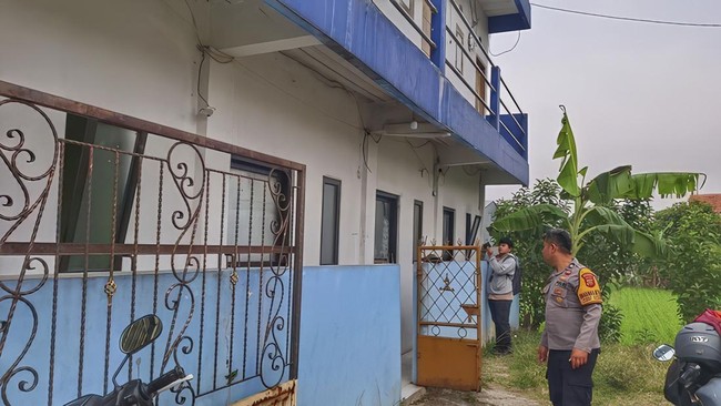 Suasana kosan terduga pelaku dan korban di Desa Cinunuk, Kecamatan Cileunyi, Kabupaten Bandung, Selasa (23/6/2026).