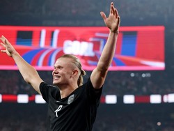 Soccer Football - FIFA World Cup 2026 - Group I - Norway v Senegal - New York/New Jersey Stadium, East Rutherford, New Jersey, U.S. - June 22, 2026
Norway's Erling Haaland celebrates scoring their second goal REUTERS/John Sibley