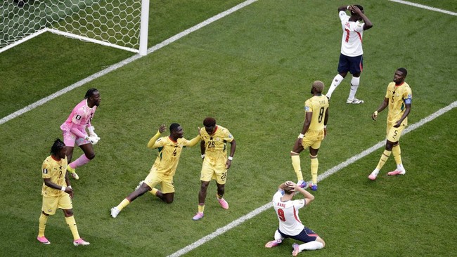 Soccer Football - FIFA World Cup 2026 - Group L - England v Ghana - Boston Stadium, Foxborough, Massachusetts, U.S. - June 23, 2026 England's Harry Kane reacts after missing a chance to score REUTERS/Pilar Olivares