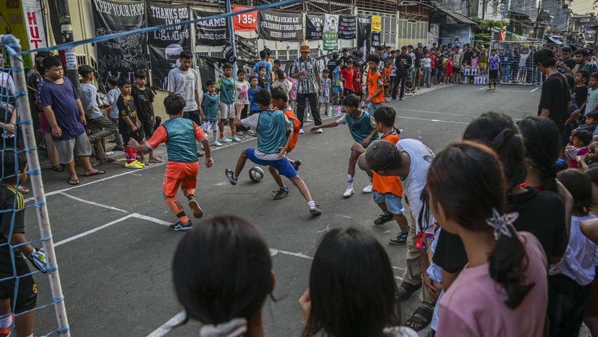 FOTO: Liga Akamsi, Sebuah Asa Sepak Bola Jalanan di Jakarta