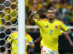Soccer Football - FIFA World Cup 2026 - Group K - Colombia v DR Congo - Estadio Guadalajara, Guadalajara, Mexico - June 23, 2026 Colombia's Daniel Munoz celebrates scoring their first goal REUTERS/Daniel Becerril
