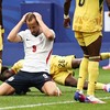 Harry Kane membuang peluang emang Inggris mencetak gol pada menit-menit akhir laga melawan Ghana.