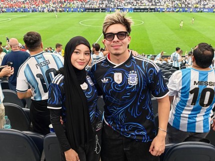 Potret Aurel & Atta Halilintar Nonton Piala Dunia di AS, Lihat Langsung Messi hingga Ronaldo