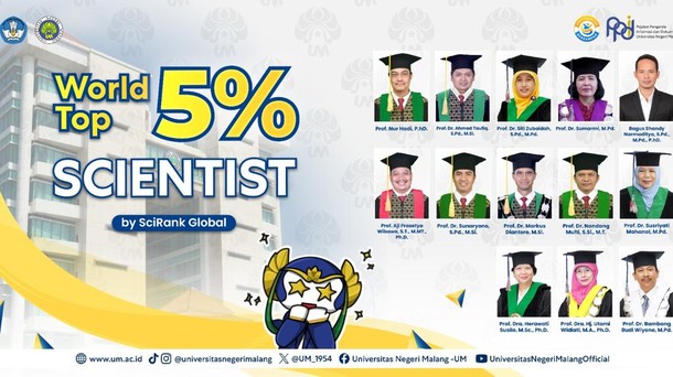 Pertegas Eksistensi Global, 13 Dosen Peneliti UM Tembus Worlds Top 5%