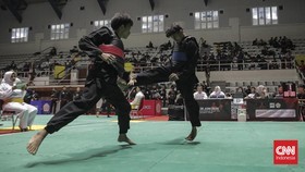 Suasana Kejuaraan Pencak Silat Tingkat Nasional Piala Presiden 2026 di Padepokan Pencak Silat TMII