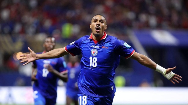 Soccer Football - FIFA World Cup 2026 - Group C - Morocco v Haiti - Atlanta Stadium, Atlanta, Georgia, U.S. - June 24, 2026 Haiti's Wilson Isidor celebrates scoring their second goal IMAGN IMAGES via Reuters/Brett Davis     TPX IMAGES OF THE DAY