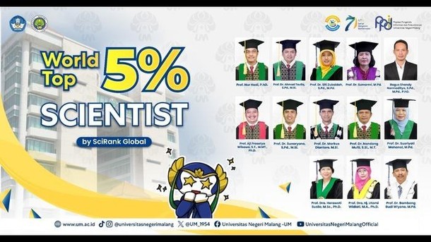 Pertegas Eksistensi Global, 13 Dosen Peneliti UM Tembus Worlds Top 5%