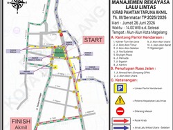 Ada Kirab Taruna Akmil di Jalan Protokol Magelang, Ini Rekayasa Lalinnya