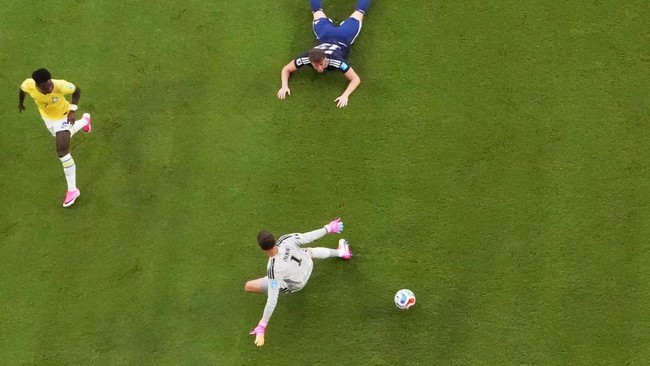 Soccer Football - FIFA World Cup 2026 - Group C - Scotland v Brazil - Miami Stadium, Miami Gardens, Florida, U.S. - June 24, 2026 Brazil's Vinicius Junior scores their second goal REUTERS/Paul Childs