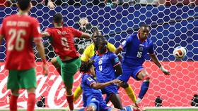 Soccer Football - FIFA World Cup 2026 - Group C - Morocco v Haiti - Atlanta Stadium, Atlanta, Georgia, U.S. - June 24, 2026 Morocco's Soufiane Rahimi scores their third goal (REUTERS/Claudia Greco)