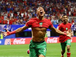 Soccer Football - FIFA World Cup 2026 - Group C - Morocco v Haiti - Atlanta Stadium, Atlanta, Georgia, U.S. - June 24, 2026 Morocco's Soufiane Rahimi celebrates scoring their third goal REUTERS/Bernadett Szabo     TPX IMAGES OF THE DAY