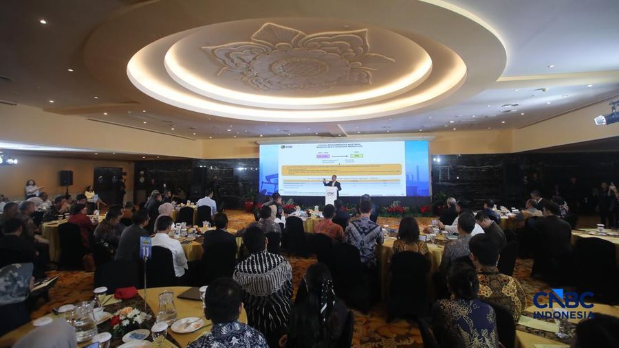 Suasana aktivitas Energy Forum di Singosari Ballroom-Hotel Borobudur, Jakarta, Kamis (25/6/2026). (CNBC Indonesia/Faisal Rahman)