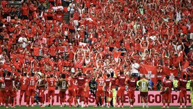 Soccer Football - FIFA World Cup 2026 - Group B - Switzerland v Canada - BC Place, Vancouver, Canada - June 24, 2026
Switzerland players celebrate after the match (REUTERS/Agustin Marcarian)