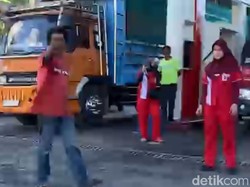 Sopir Truk Ngamuk di SPBU Parepare gegara Tak Kebagian Solar