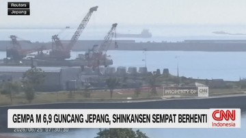 VIDEO: Gempa M 6,9 Guncang Jepang, Shinkansen Sempat Berhenti