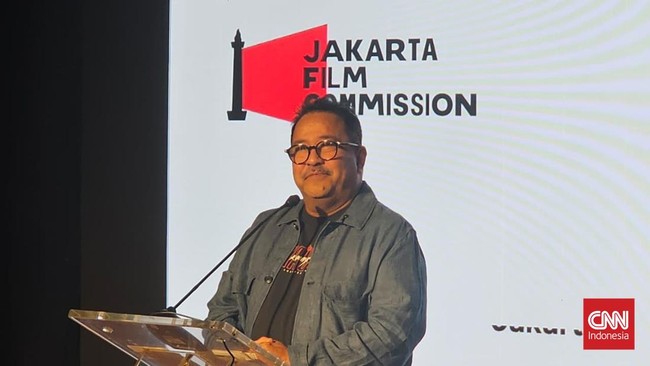 Wakil Gubernur DKI Jakarta Rano Karno dalam acara Peluncuran Jakarta Film Commission di XXI Djakarta Teater, Jakarta Pusat, Jumat (26/6)