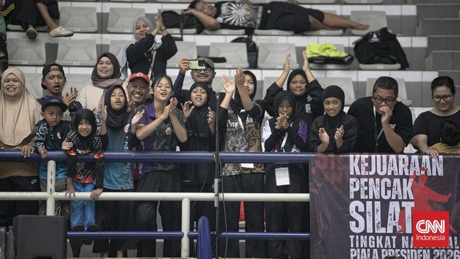 Suasana Kejuaraan Pencak Silat Tingkat Nasional Piala Presiden 2026 di Padepokan Pencak Silat TMII, Jakarta, Jumat, (26/06/2026).