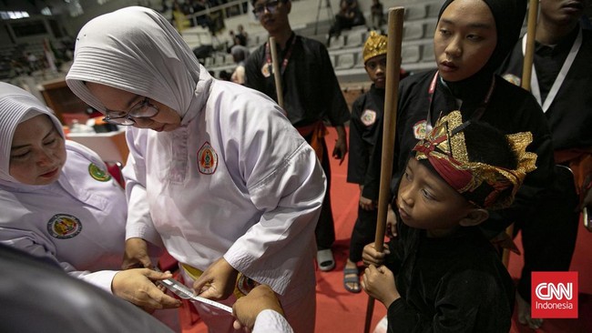 Suasana Kejuaraan Pencak Silat Tingkat Nasional Piala Presiden 2026 di Padepokan Pencak Silat TMII, Jakarta, Jumat, (26/06/2026).