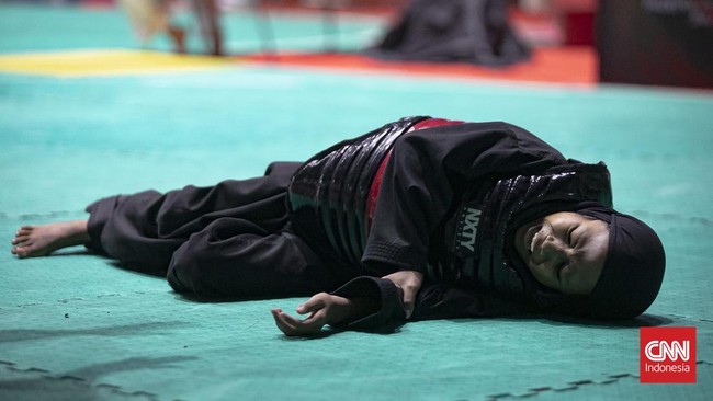 Suasana Kejuaraan Pencak Silat Tingkat Nasional Piala Presiden 2026 di Padepokan Pencak Silat TMII, Jakarta, Jumat, (26/06/2026).