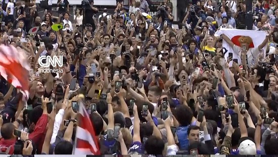 Ratusan Supporter Padati Shibuya, Usai Jepang Imbang Lawan Swedia.