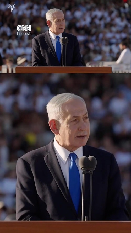 Kehadiran PM Israel Benjamin Netanyahu dalam acara wisuda perwira militer disambut protes pada Kamis (25/6).