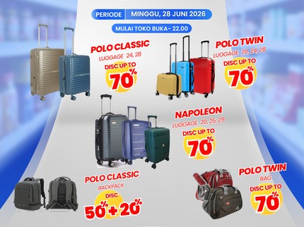 Cari Koper untuk Liburan Bareng Keluarga? Cek Promo Transmart Full Day Sale