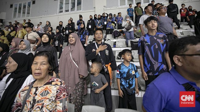 Suasana Pembukaan Kejuaraan Pencak Silat Tingkat Nasional Piala Presiden 2026 di Padepokan Pencak Silat TMII, Jakarta, Jumat, (26/06/2026).