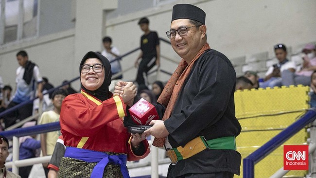 Suasana Pembukaan Kejuaraan Pencak Silat Tingkat Nasional Piala Presiden 2026 di Padepokan Pencak Silat TMII, Jakarta, Jumat, (26/06/2026).