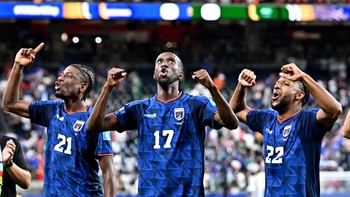 Soccer Football - FIFA World Cup 2026 - Group H - Cape Verde v Saudi Arabia - Houston Stadium, Houston, Texas, U.S. - June 26, 2026 Cape Verde players celebrate after the match as they qualify for the knockout stages of the World Cup IMAGN IMAGES via