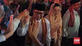 Gubernur DKI Jakarta Pramono Anung dan Wakil Gubernur DKI Jakarta Rano Karno menghadiri acara puncak perayaan HUT ke-499 Kota Jakarta di kawasan Bundaran HI, Jakarta Pusat
