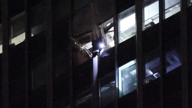 The damaged exterior of CITIC Tower, also known as China Zun, in Beijing, China June 26, 2026. REUTERS/Maxim Shemetov