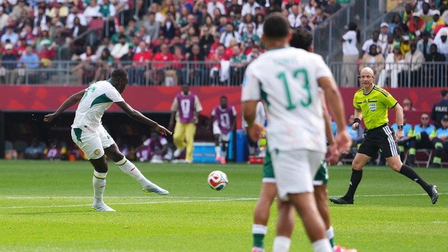 Soccer Football - FIFA World Cup 2026 - Group I - Senegal v Iraq - Toronto Stadium, Toronto, Canada - June 26, 2026 Senegal's Pape Gueye scores their fourth goal IMAGN IMAGES via Reuters/Kevin Sousa