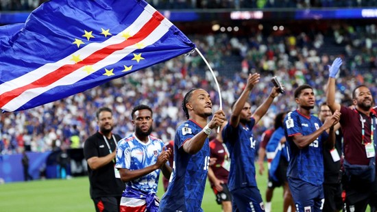 Soccer Football - FIFA World Cup 2026 - Group H - Cape Verde v Saudi Arabia - Houston Stadium, Houston, Texas, U.S. - June 26, 2026 Cape Verde's Dailon Livramento celebrates after the match as they qualify for the knockout stages of the World Cup IMA