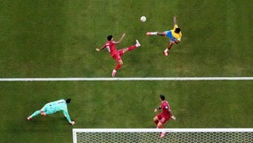 Soccer Football - FIFA World Cup 2026 - Group K - Colombia v Portugal - Miami Stadium, Miami Gardens, Florida, U.S. - June 27, 2026 Portugal's Joao Cancelo in action with Colombia's Jhon Arias REUTERS/Marco Bello